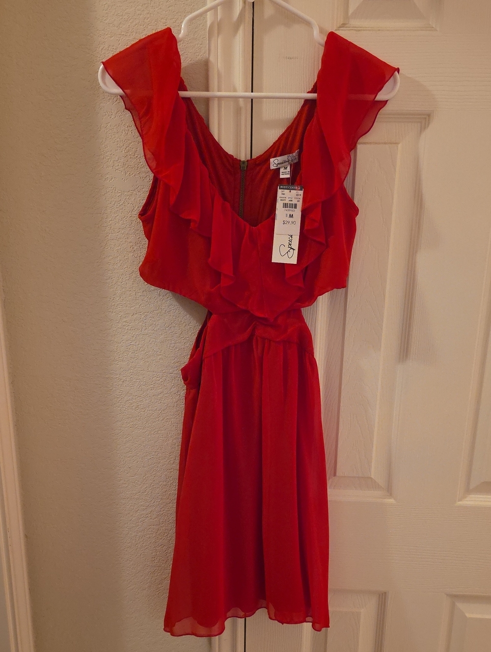 Speechless Red Ruffle Mini Dress